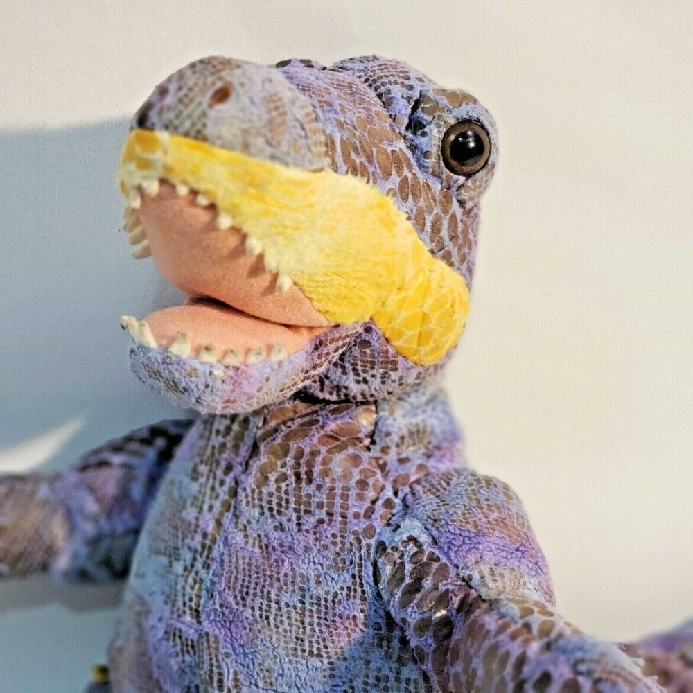 Build a bear Dinosaur T‎ Rex 22 Purple Yellow Plush Stuffed Doll Toy Animal